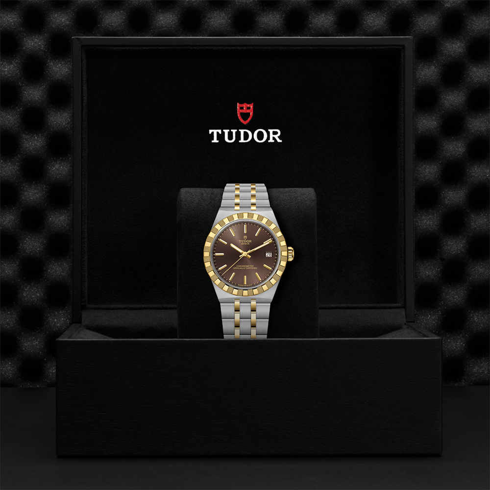 TUDOR Royal Yellow Gold Two-Tone 36mm - Brown on Bracelet
