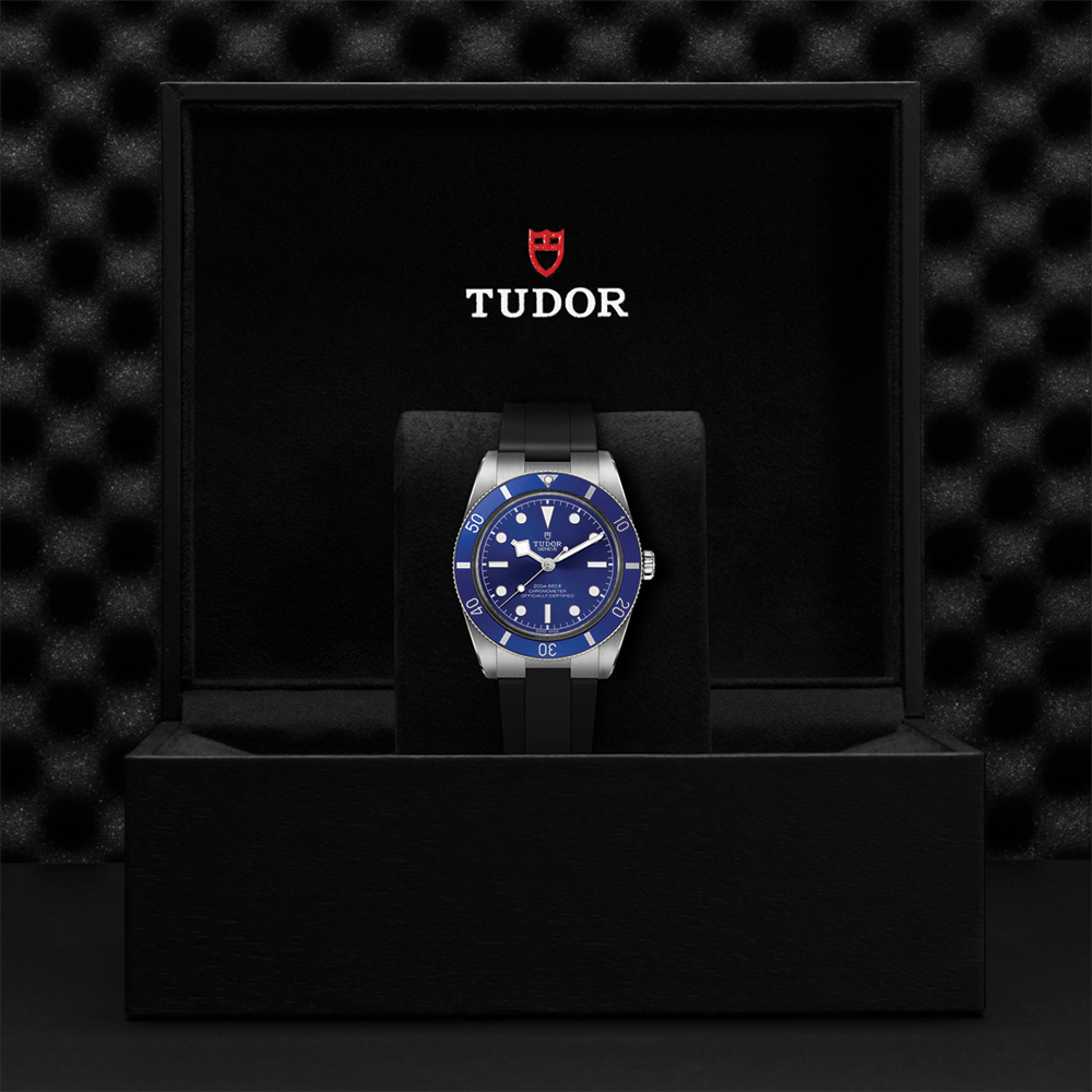 Black Bay 54 37mm - Blue on Rubber Strap