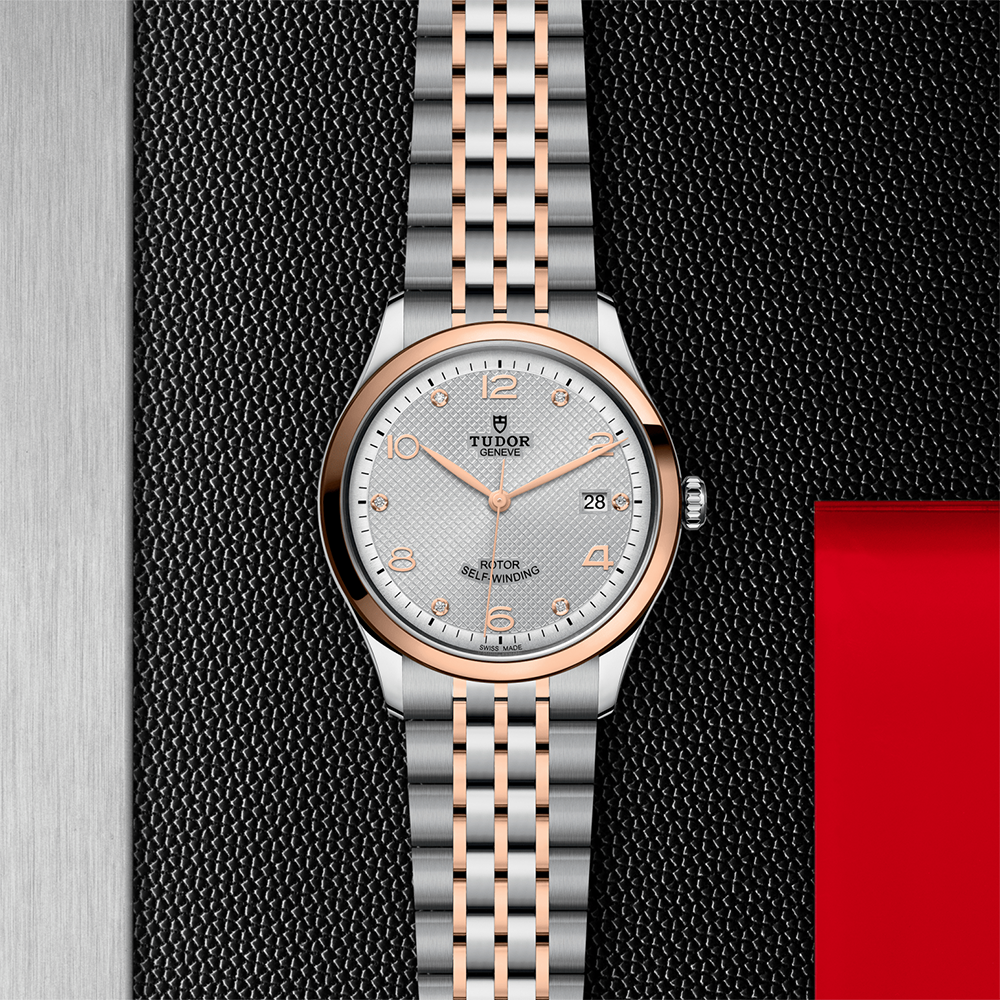 1926 Rose Gold Two-Tone 39mm - Silver, Diamond-Set on Bracelet