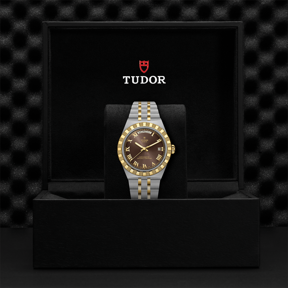 TUDOR Royal Day/Date Yellow Gold Two-Tone 40mm - Brown on Bracelet