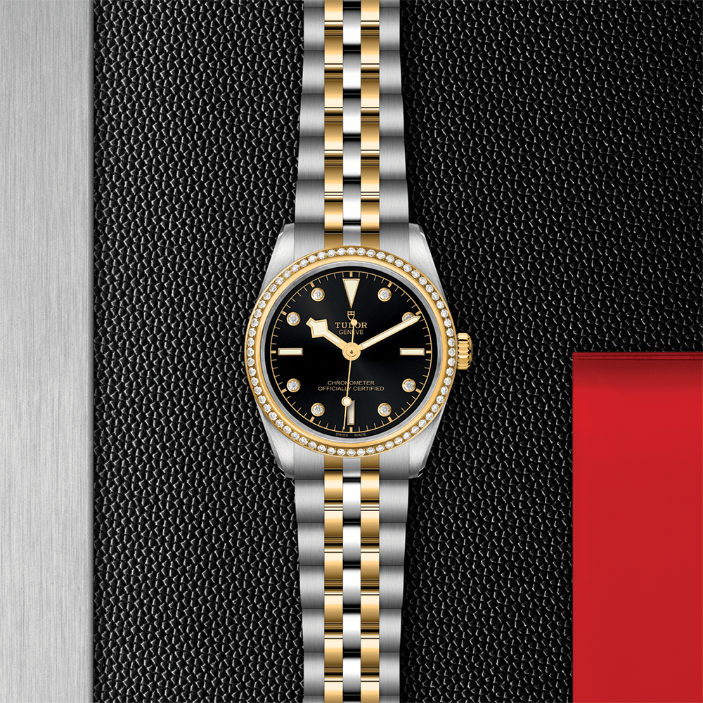 Black Bay One S&G 31mm - Black, Diamond-Set, Diamond Bezel on Bracelet