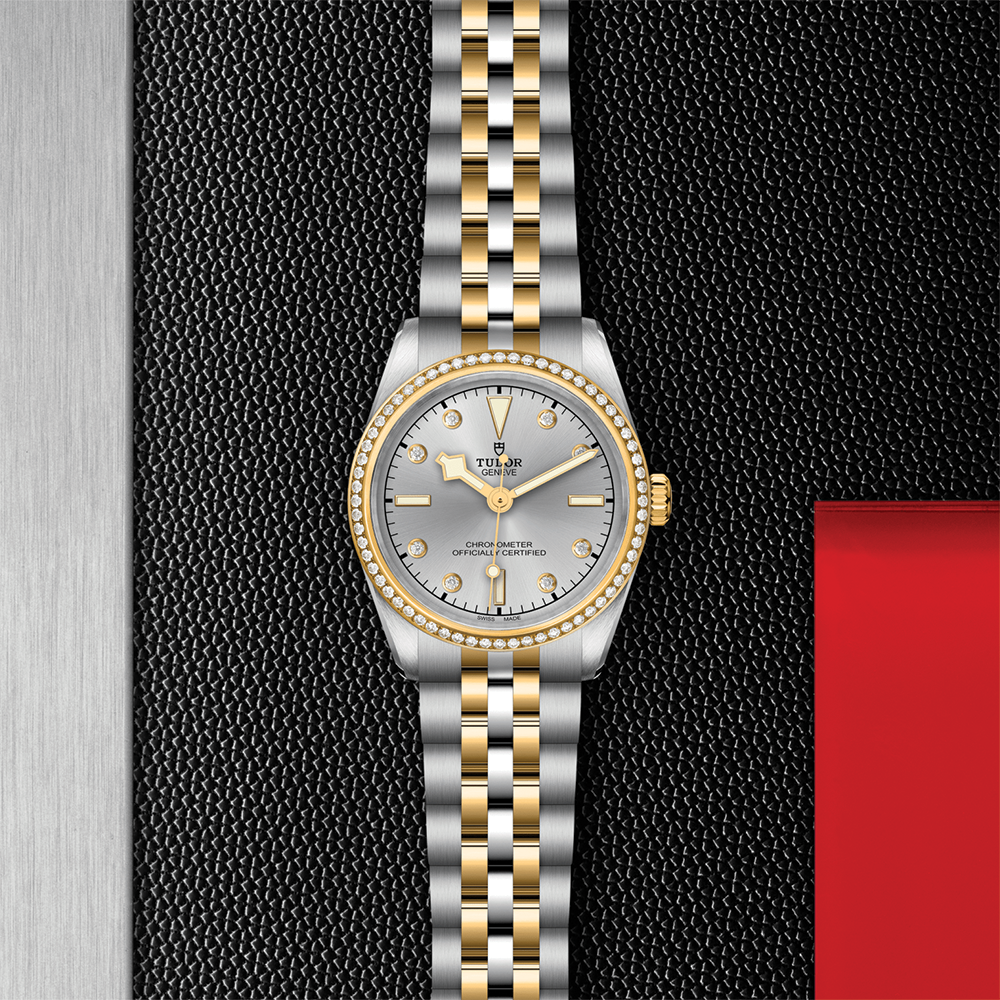 Black Bay One S&G 31mm - Silver, Diamond-Set, Diamond Bezel on Bracelet