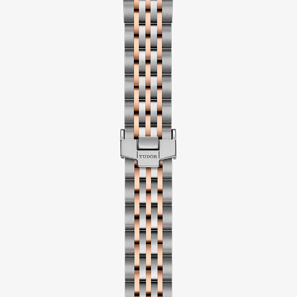 1926 Rose Gold Two-Tone 28mm - Silver, Diamond-Set on Bracelet
