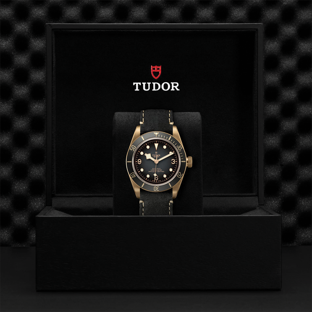 Black Bay Bronze 43mm - Slate Grey on Leather Strap