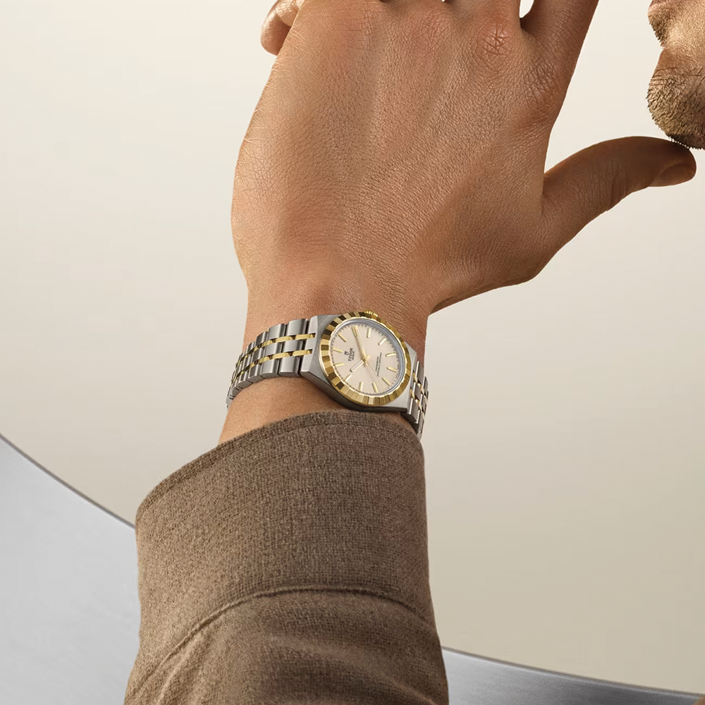 TUDOR Royal Yellow Gold Two-Tone 30mm - Ivory on Bracelet