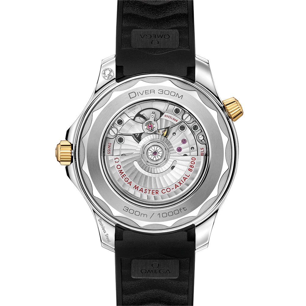 Seamaster Diver 300M Steel and Yellow Gold 42mm - Black on Rubber Strap