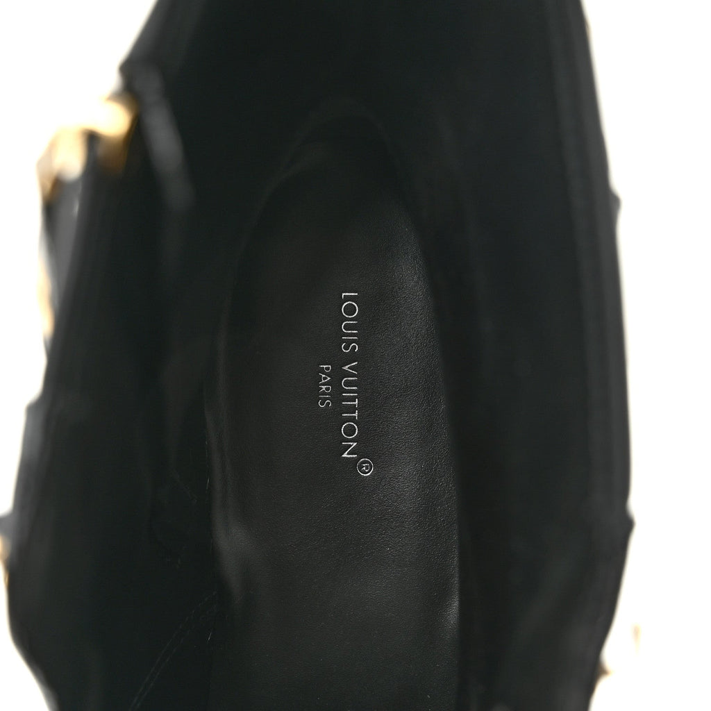 Calfskin Monogram Citizen Flat Ranger Boots 37.5 Cacao Brown Black