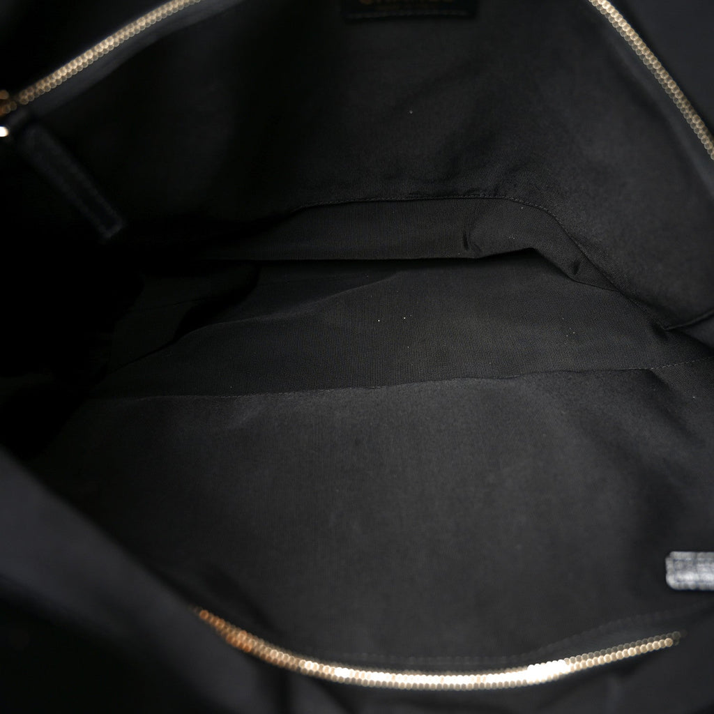 Aged Calfskin Quilted Large 31 Shopping Bag Beige Black Beige Black