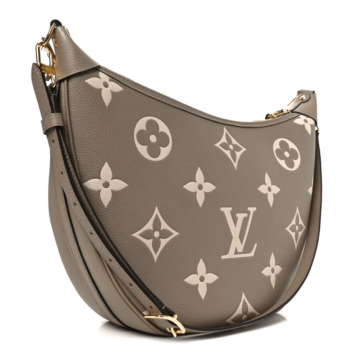Empreinte Monogram Giant Loop Hobo Dove Gray Cream