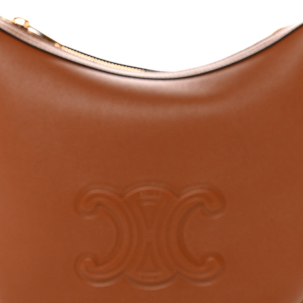 Supple Calfskin Small Triomphe Heloise Shoulder Bag Tan