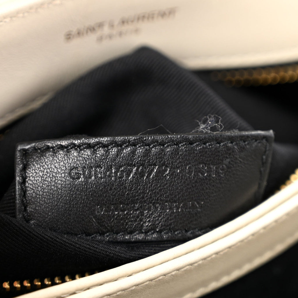 Calfskin Y Quilted Monogram Toy Loulou Crossbody Bag Crema Soft
