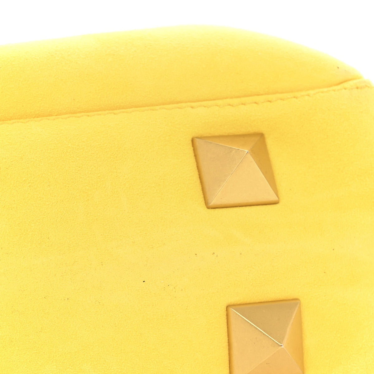 Nappa Stud Sign Shoulder Bag Bright Lemon