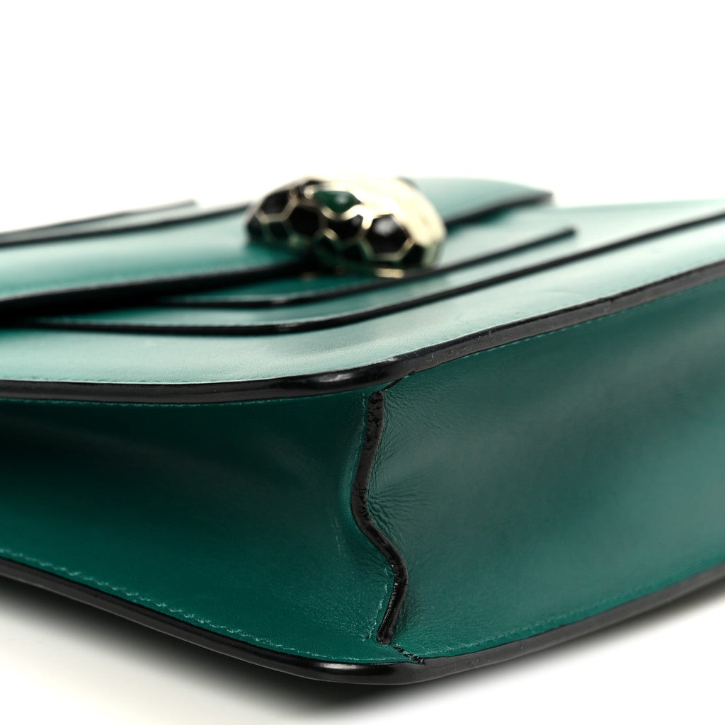 Calfskin Serpenti Forever Snake Strap Crossbody Bag Emerald Green