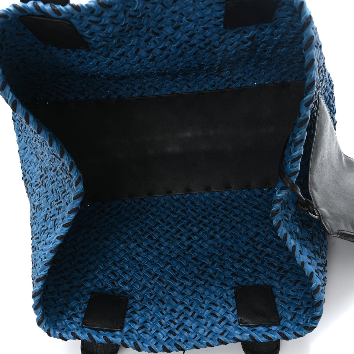 Nappa Intrecciato Large Cabat Blue Black