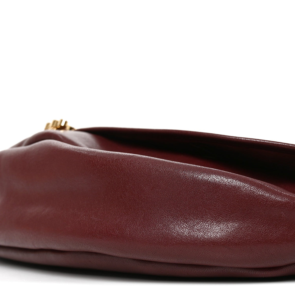 Shiny Lambskin Soft Triomphe Half Moon Bag Syrah
