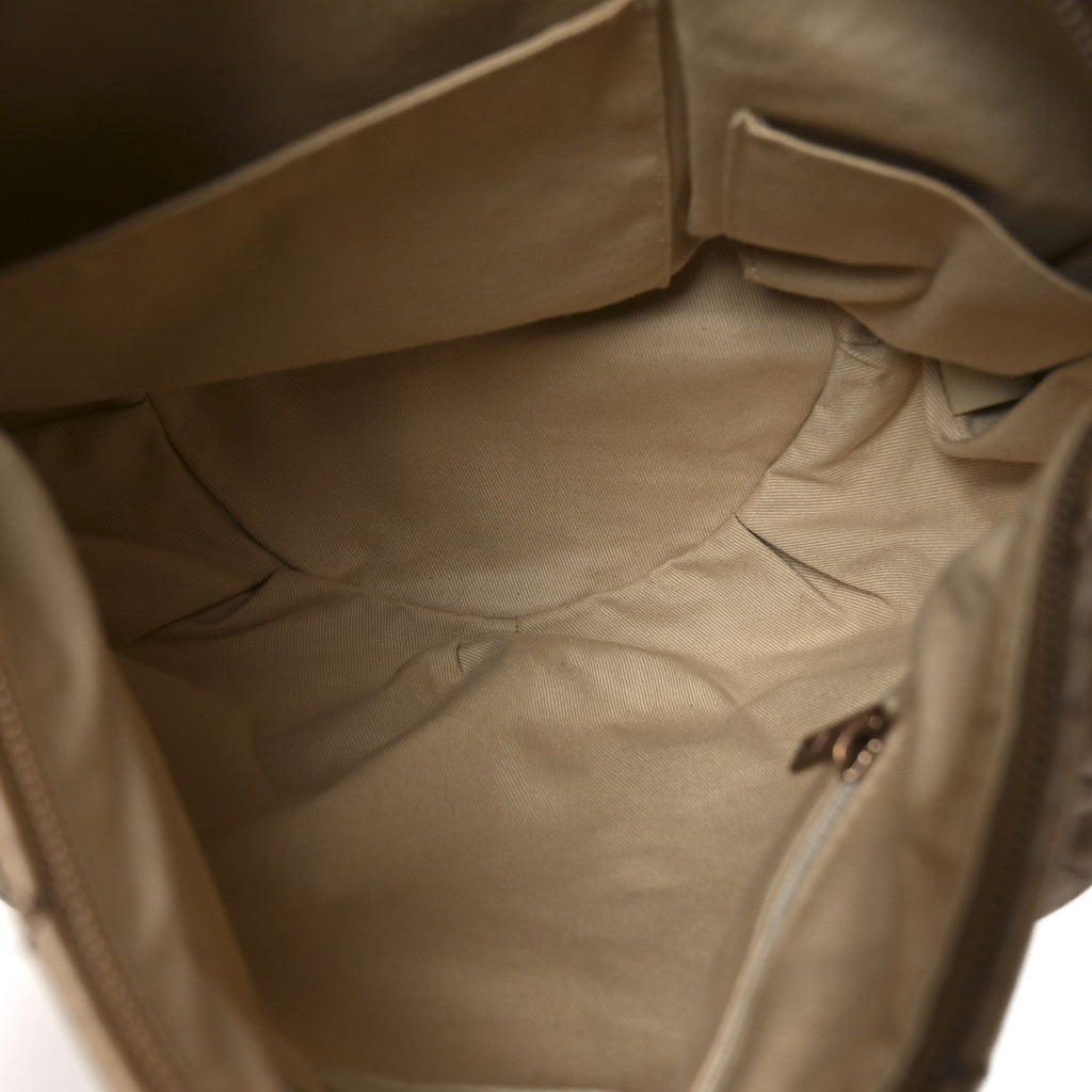 Lambskin Quilted Cloudy Bundle Hobo Beige