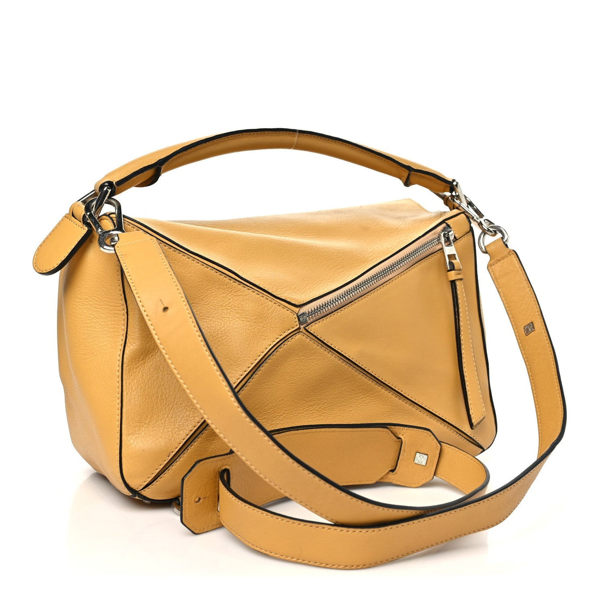 Calfskin Medium Puzzle Bag Yellow