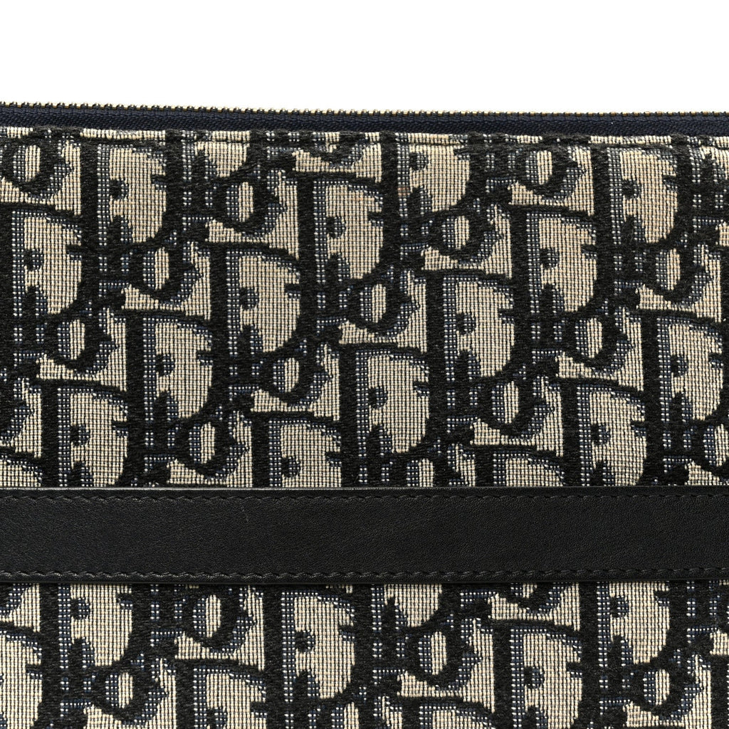 Oblique Pouch Clutch Blue
