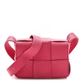Lambskin Maxi Intrecciato Extra Mini Cassette Crossbody Bag Cranberry