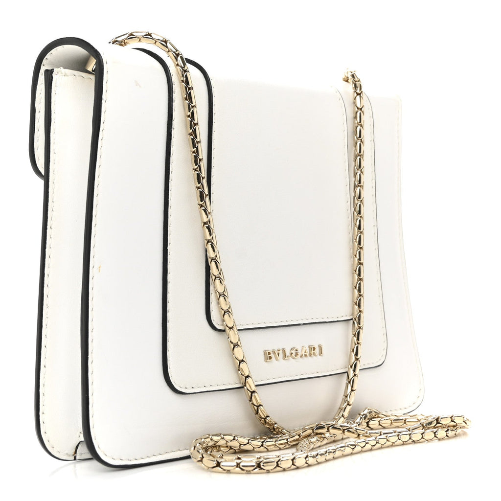 Calfskin Small Serpenti Forever Crossbody Bag White Agate