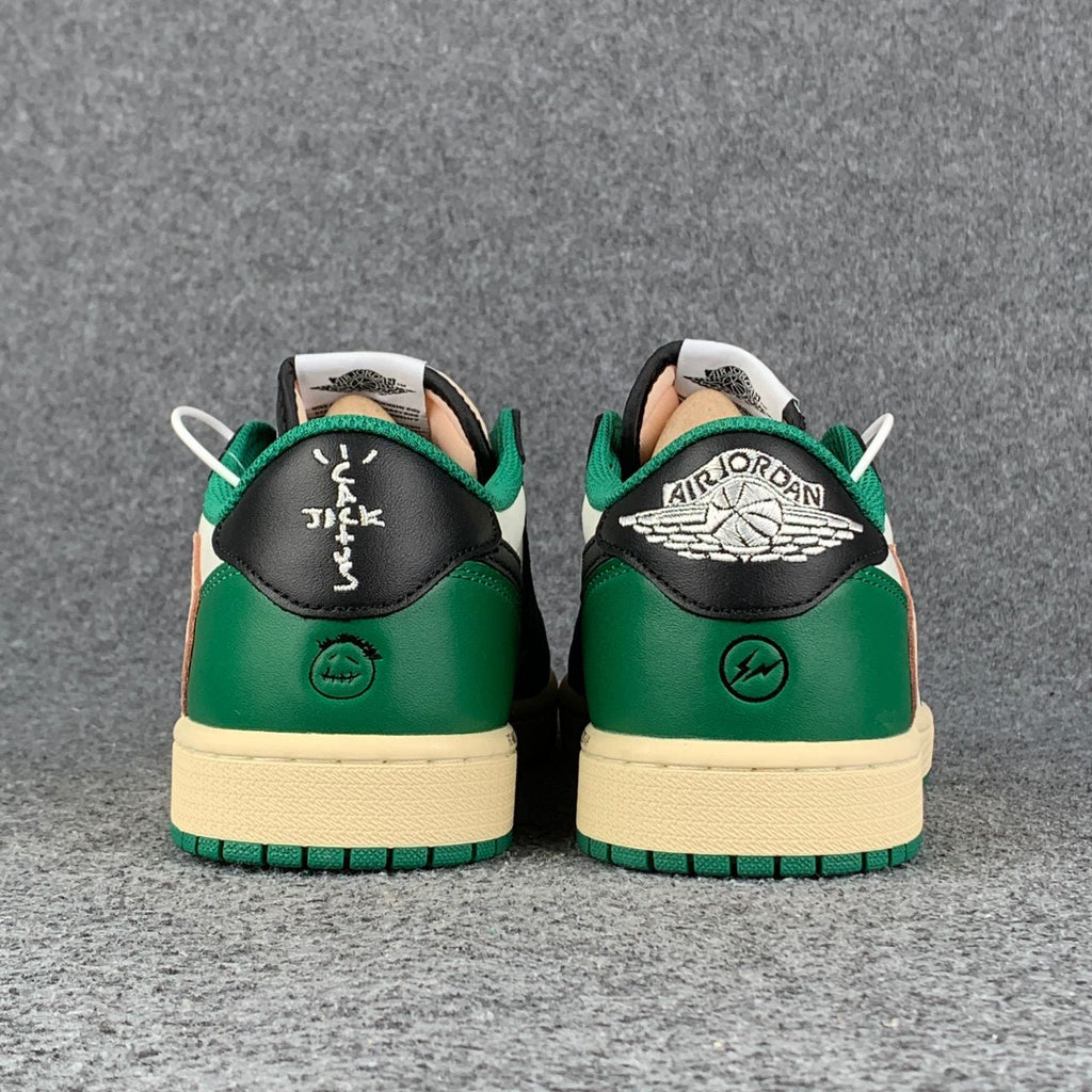 (Custom) Air Jordan 1 Low 'Black Green'