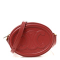 Smooth Calfskin Small Triomphe Oval Crossbody Purse Lipstick