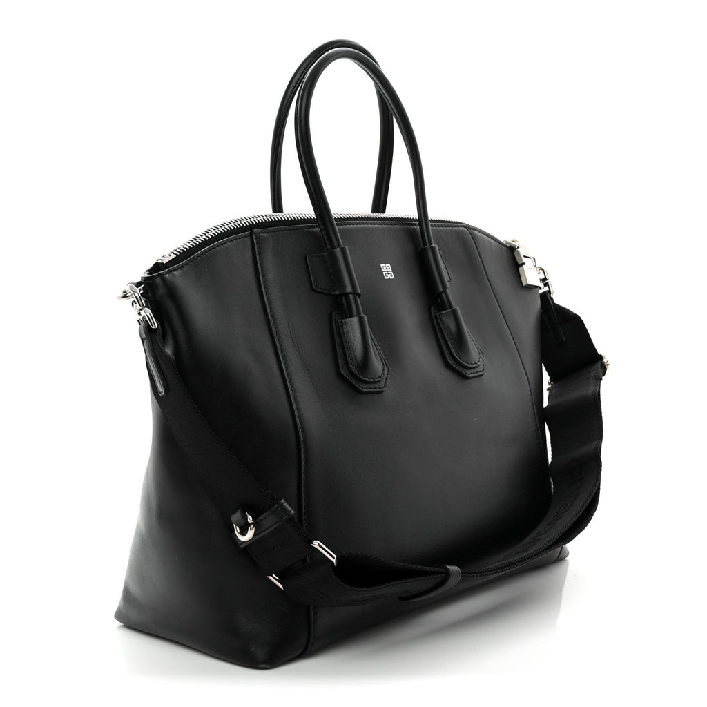 Box Calfskin Small Antigona Sport Top Handle Bag  Black
