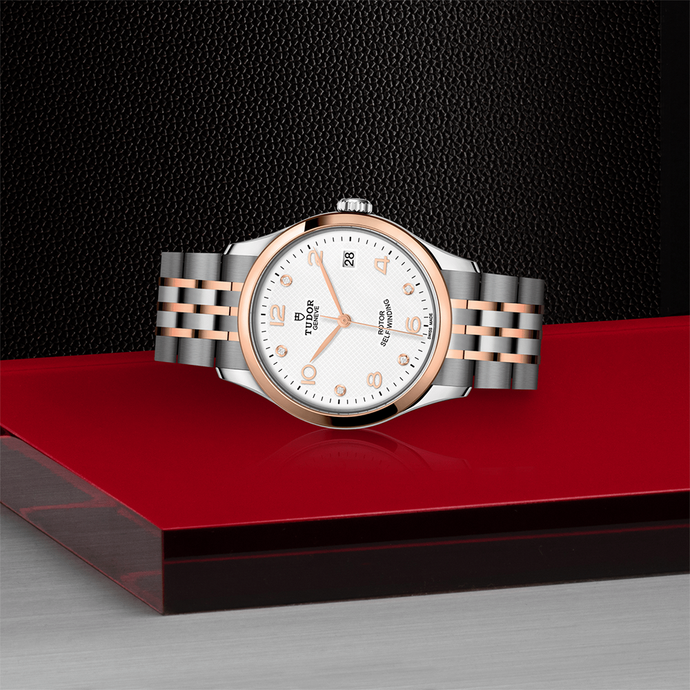 1926 Rose Gold Two-Tone 36mm - White, Diamond-Set on Bracelet