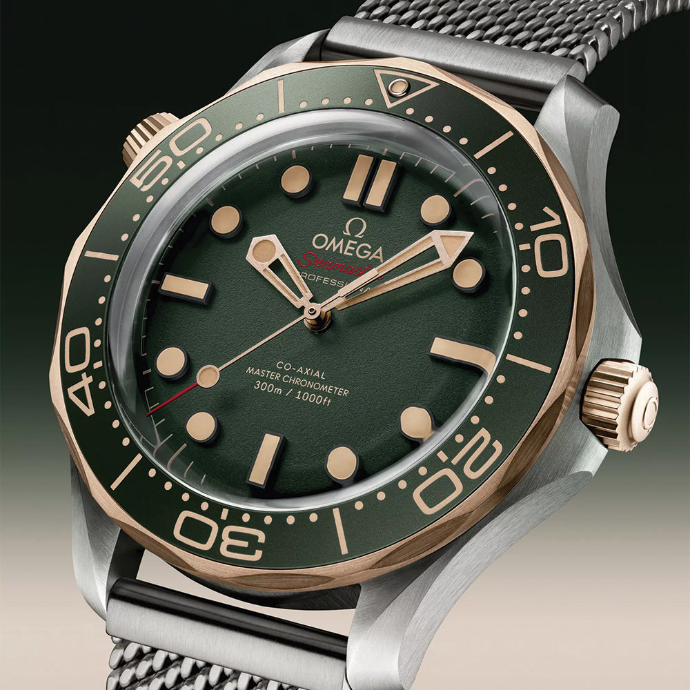 Seamaster Diver 300M Titanium and Bronze Gold 42mm - Green on Bracelet