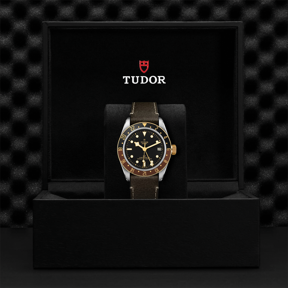 Black Bay GMT S&G 41mm - Black on Leather Strap