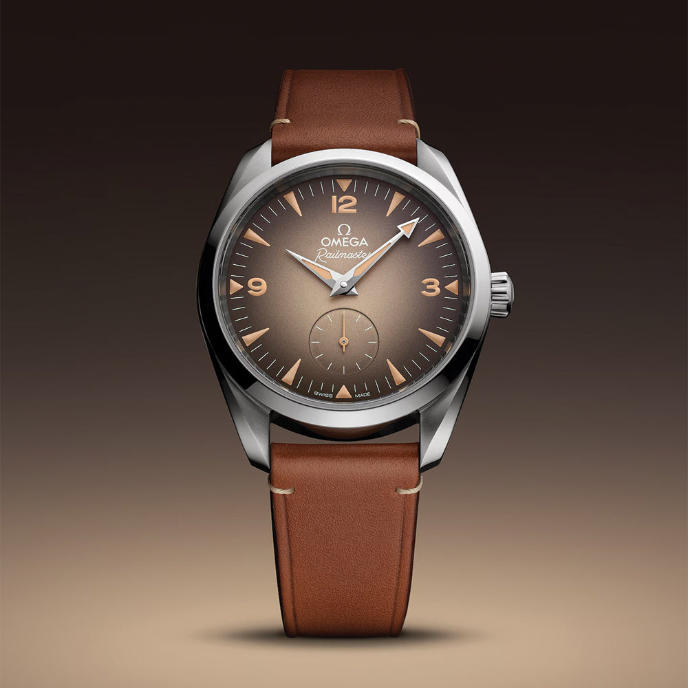 Seamaster Railmaster 38mm - Brown on Leather Strap