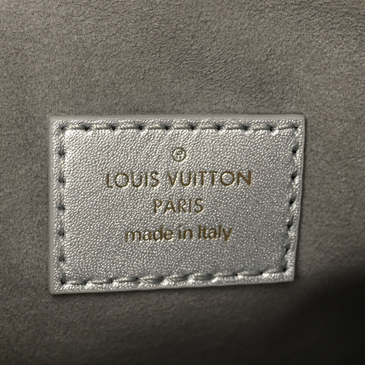 Metallic Lambskin Embossed Monogram Coussin BB Silver