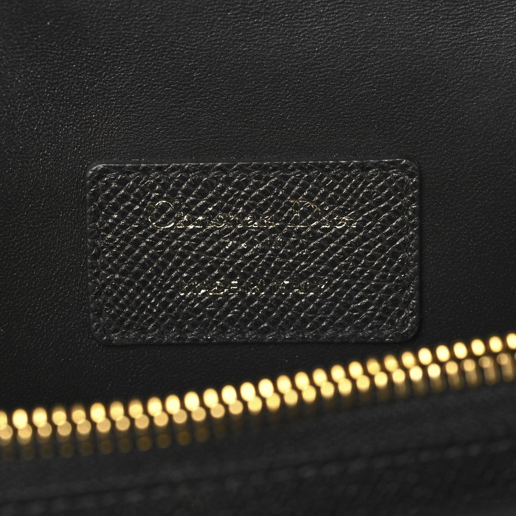 Grained Calfskin Medium St. Honore Tote Black