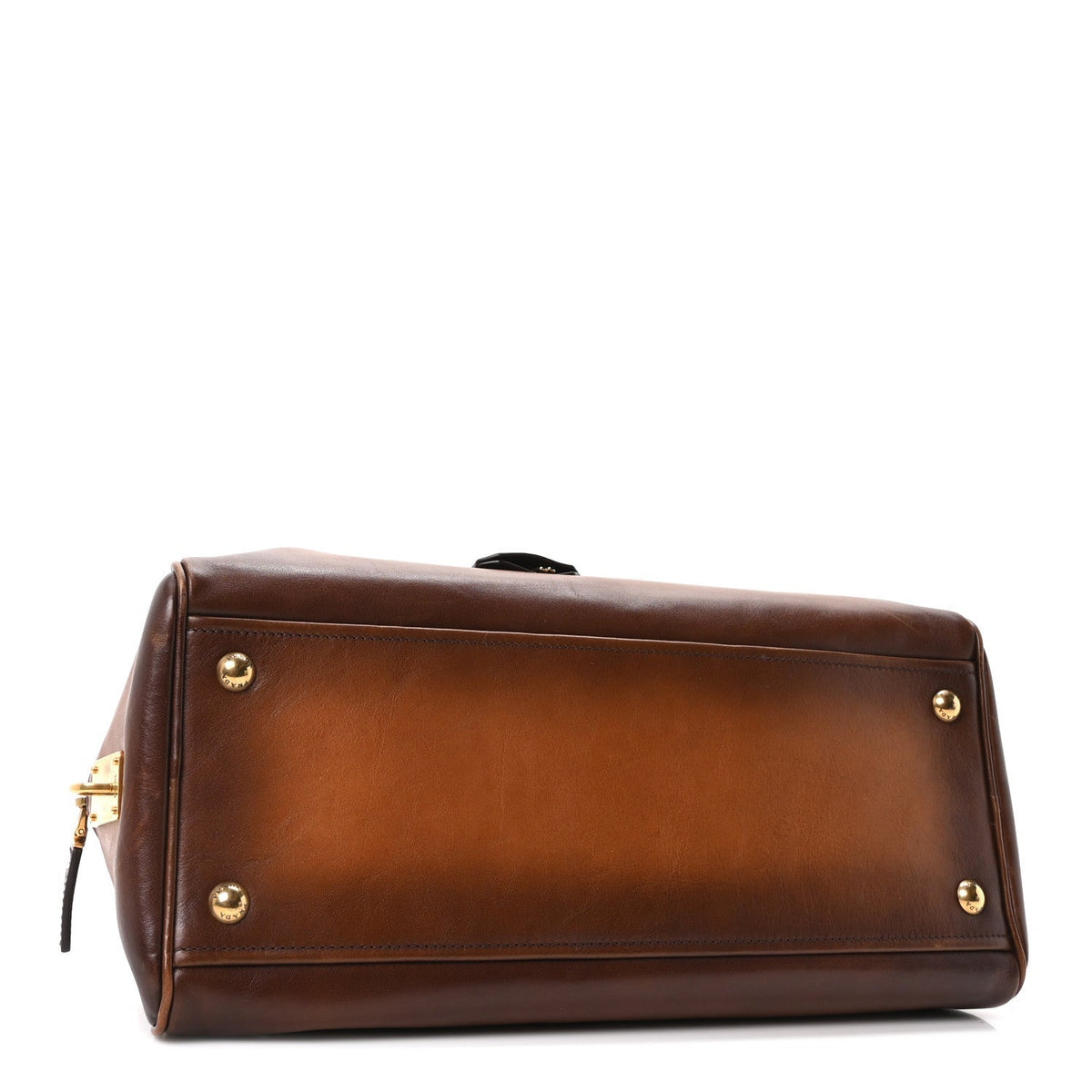 Vitello Old Medium Bowling Bag Cognac