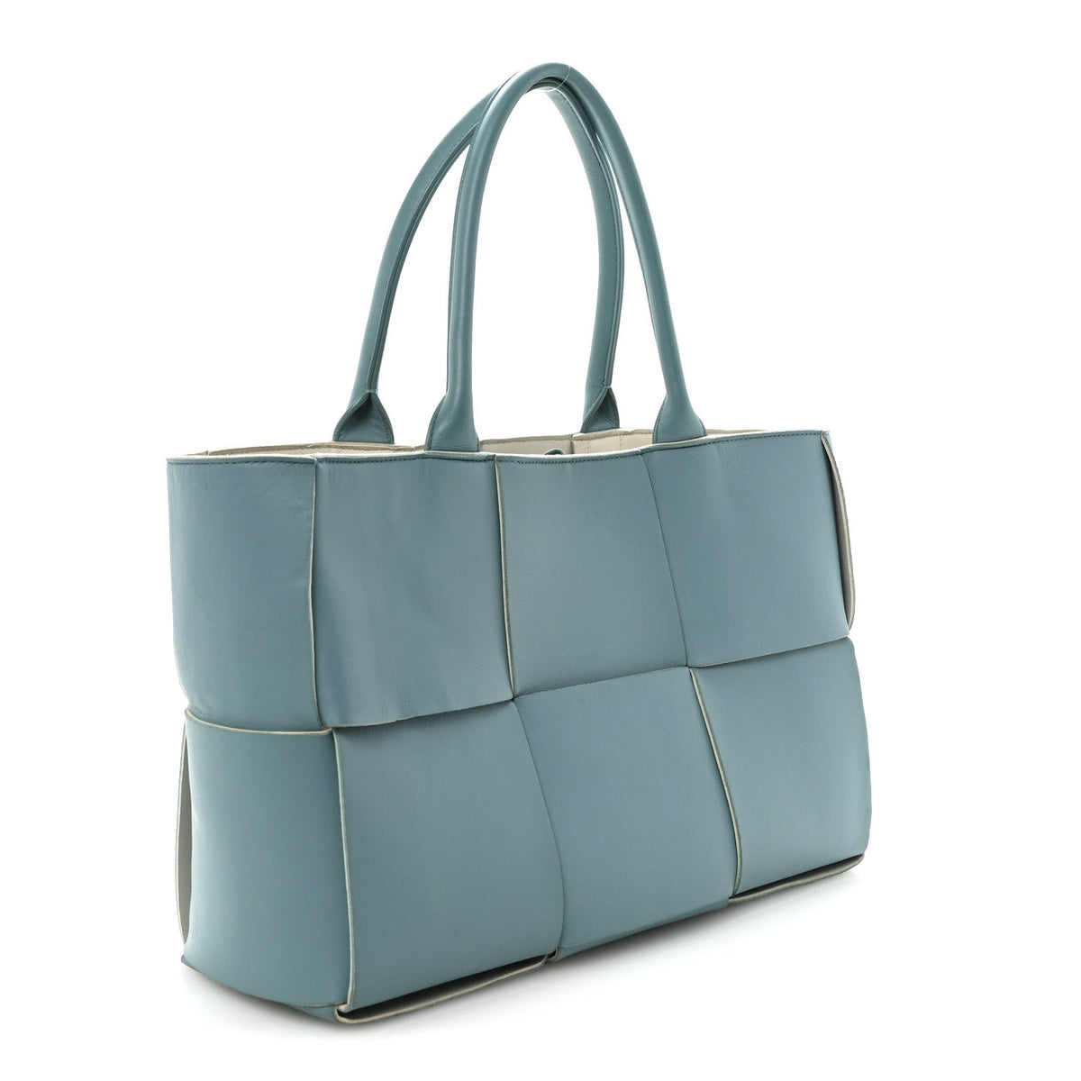 Nappa Maxi Intrecciato Medium Arco Tote Linoleum
