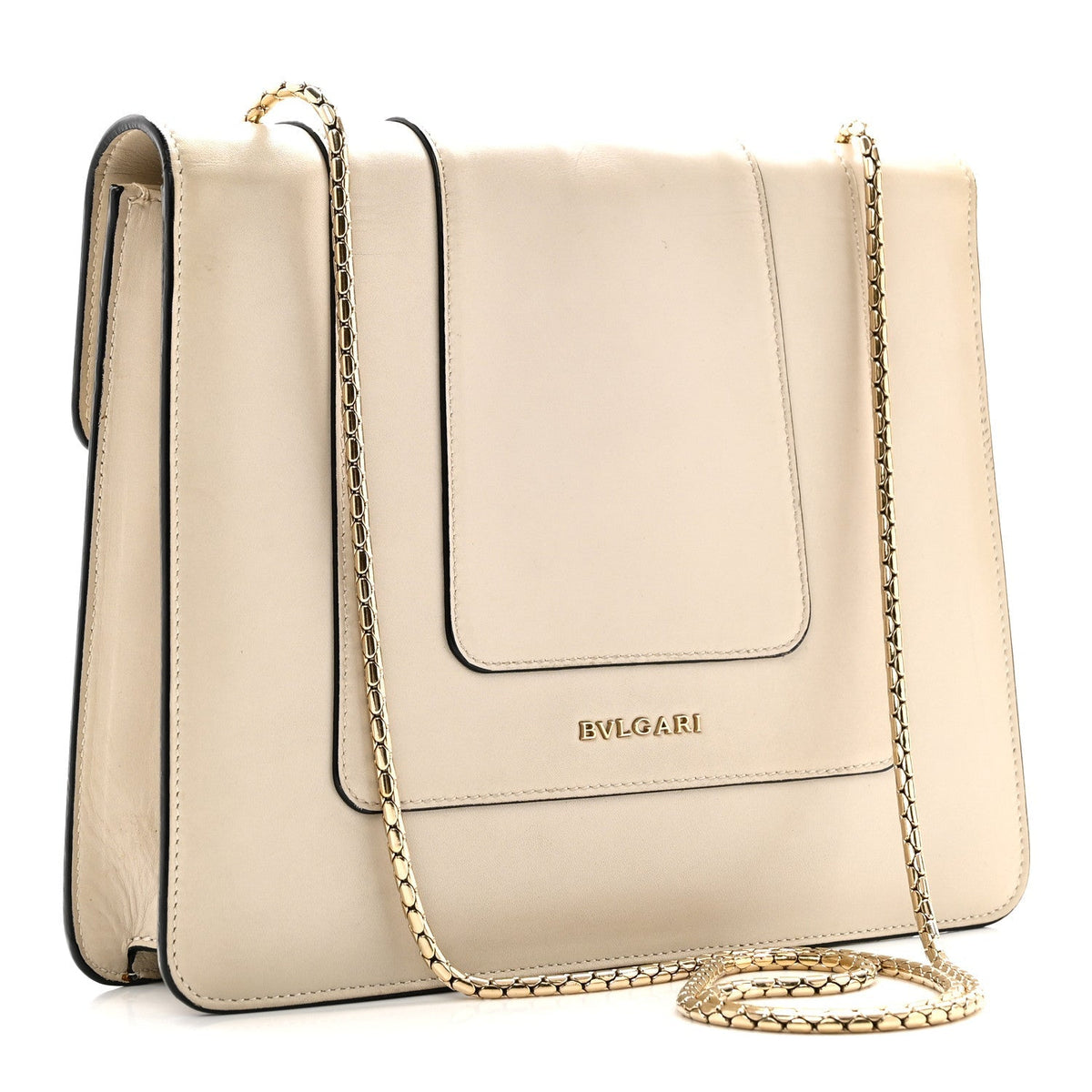 Calfskin Serpenti Forever Crossbody Bag White Agate