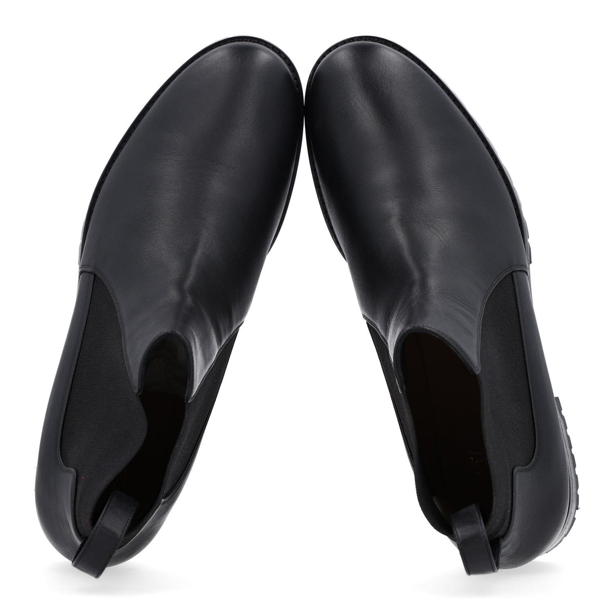 Calfskin Marchacroche Flat Chelsea Boots 39.5 Black
