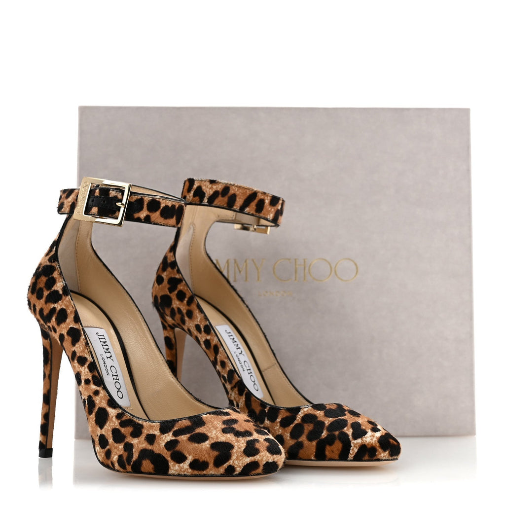 Pony Hair Leopard Helena Pumps 34 Natural