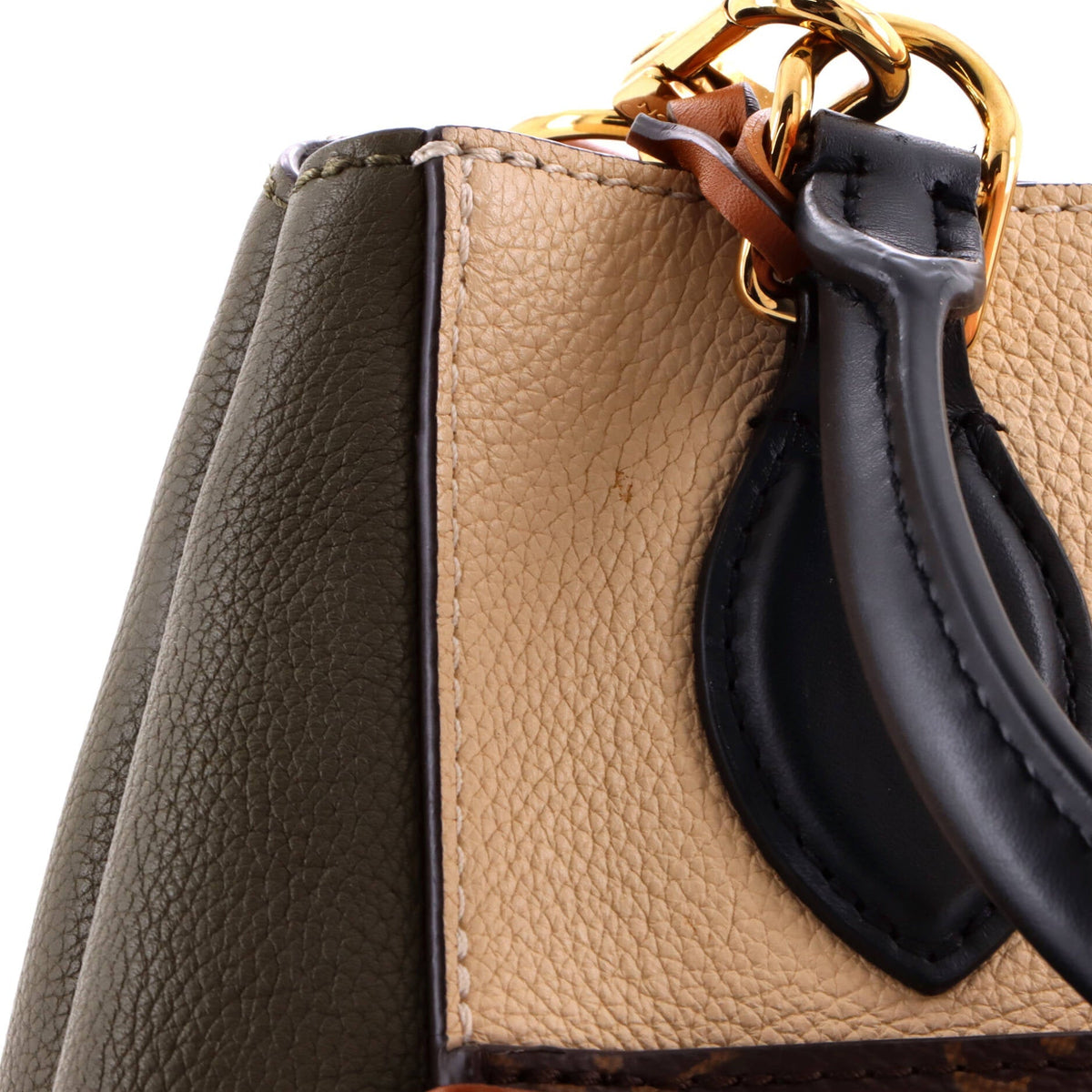 Fold Tote Monogram Canvas and Leather PM
