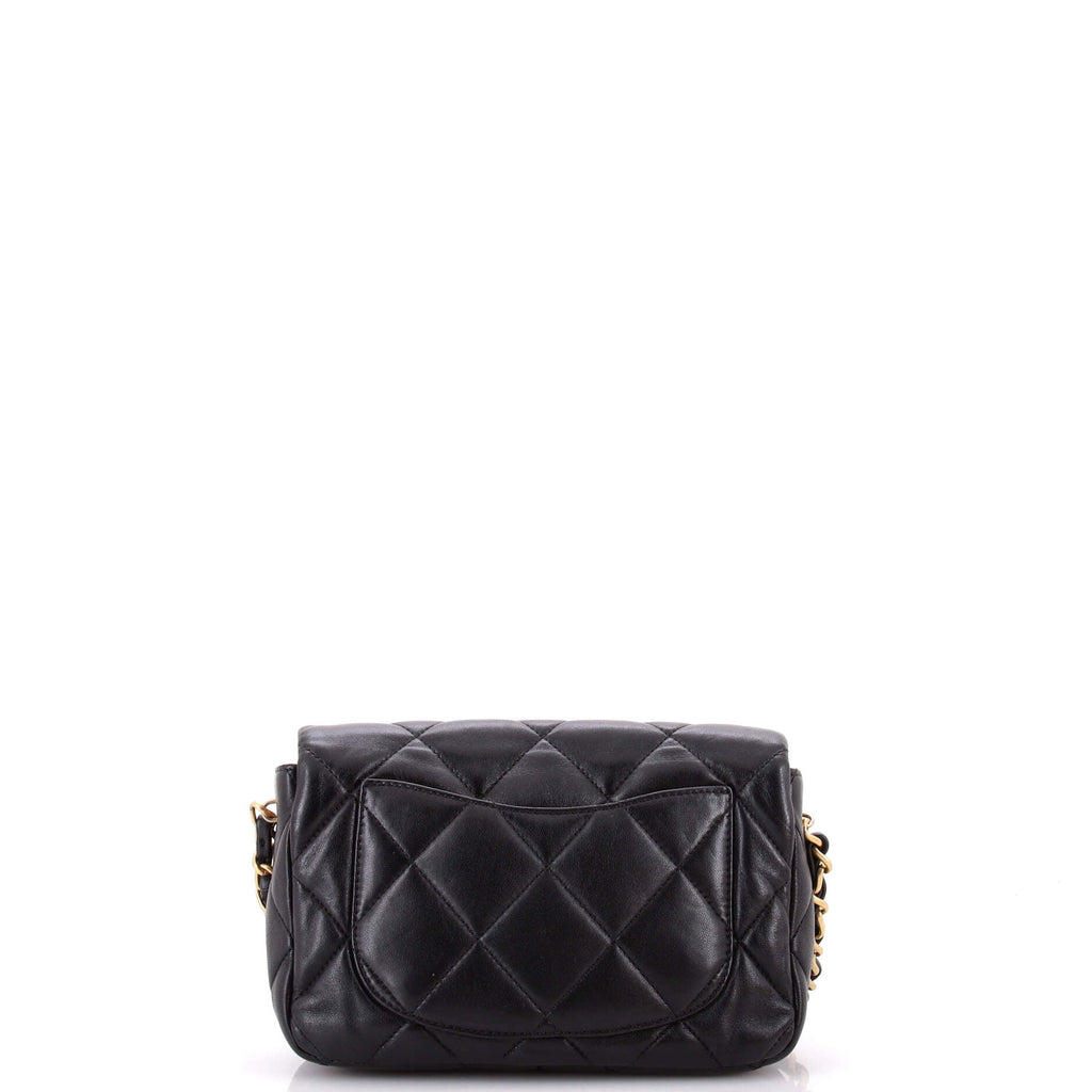 Coco Love CC Heart Flap Bag Quilted Lambskin Small