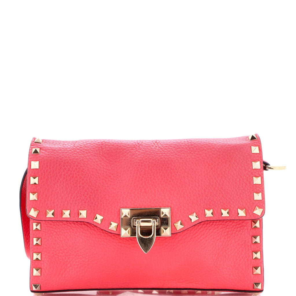 Rockstud Flip Lock Flap Bag Leather Medium