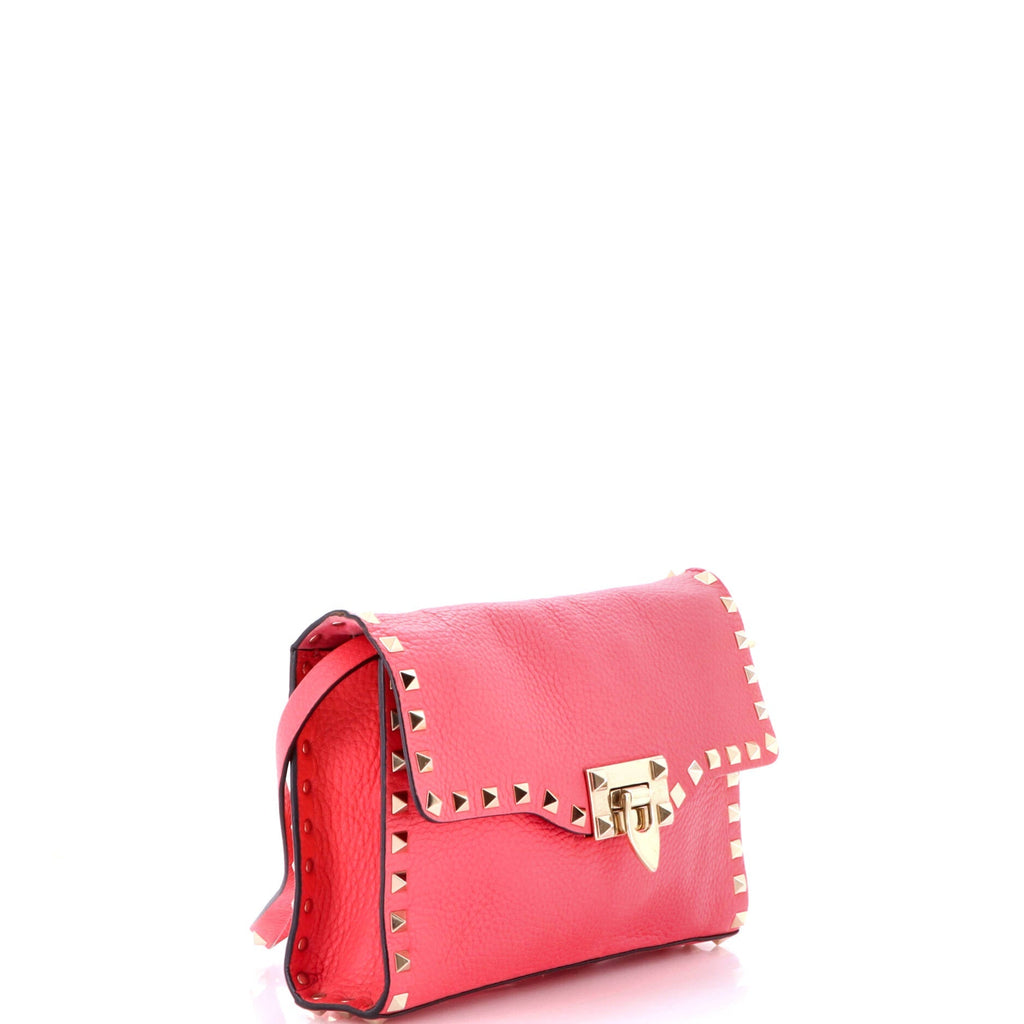Rockstud Flip Lock Flap Bag Leather Medium