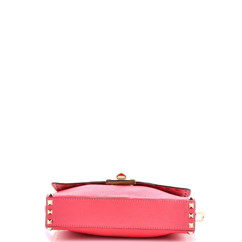 Rockstud Flip Lock Flap Bag Leather Medium