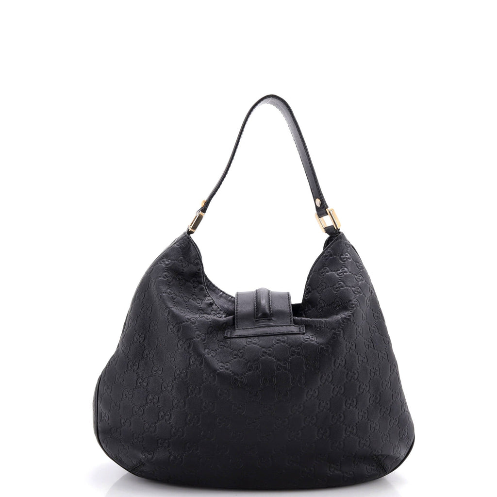 New Ladies Web Hobo Guccissima Leather Medium