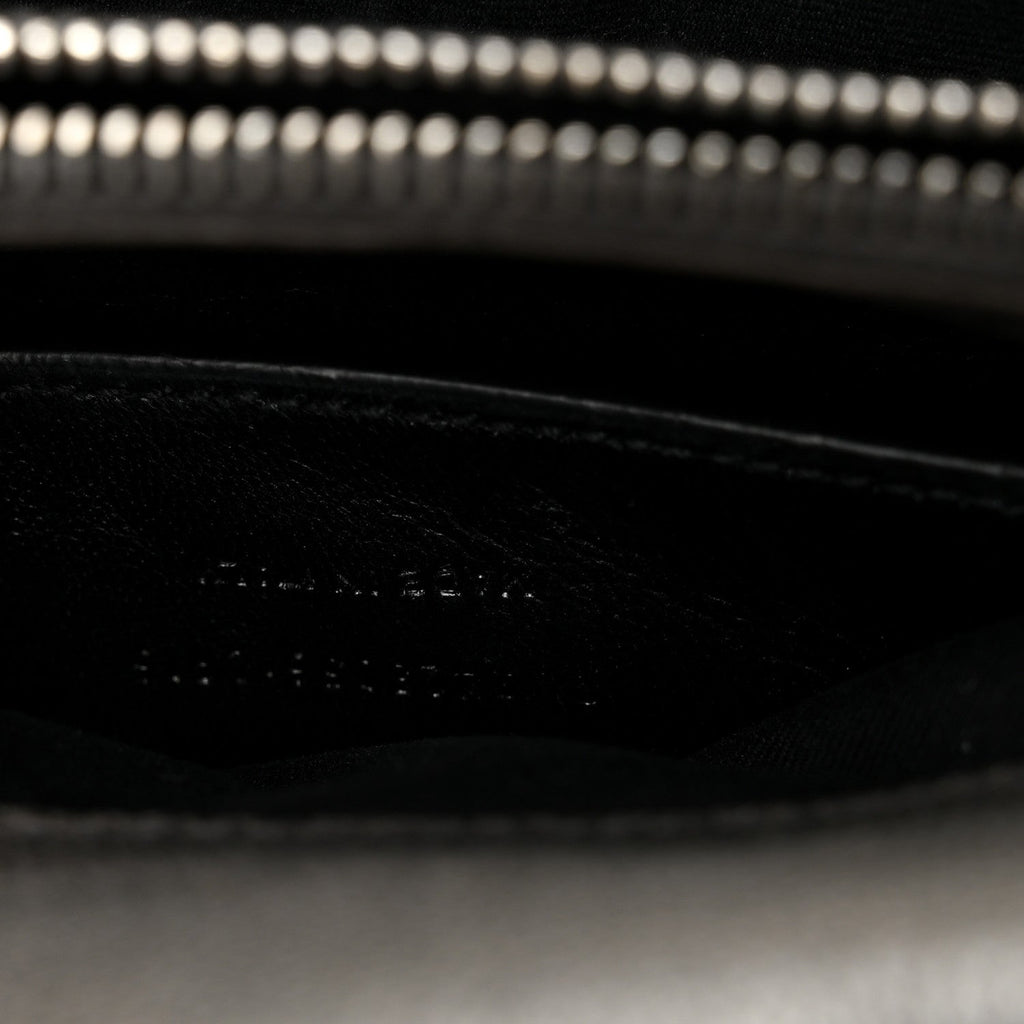 Sheepskin Matelasse Chevron Monogram Medium College Bag Asphalt
