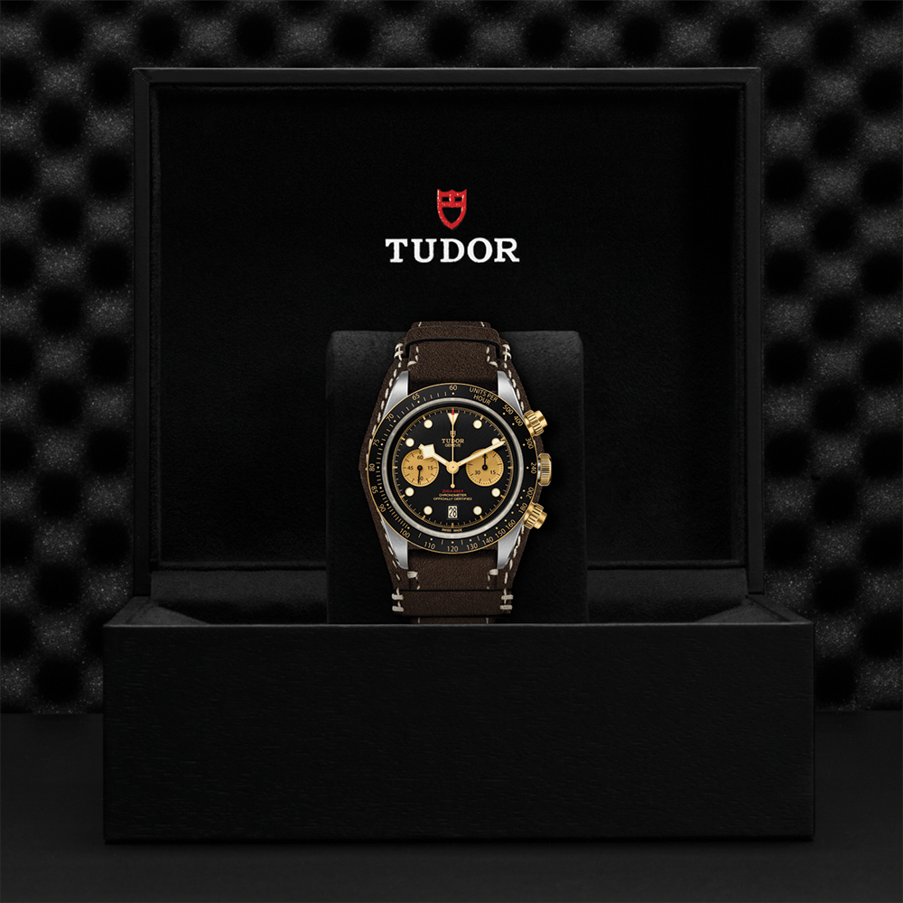 Black Bay Chrono S&G 41mm - Black on Leather Strap