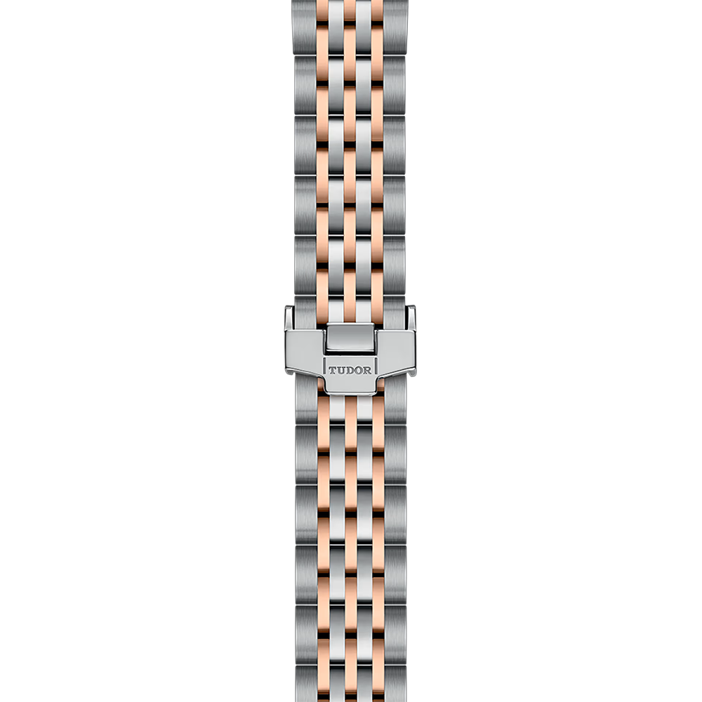 1926 Rose Gold Two-Tone 28mm - White on Bracelet