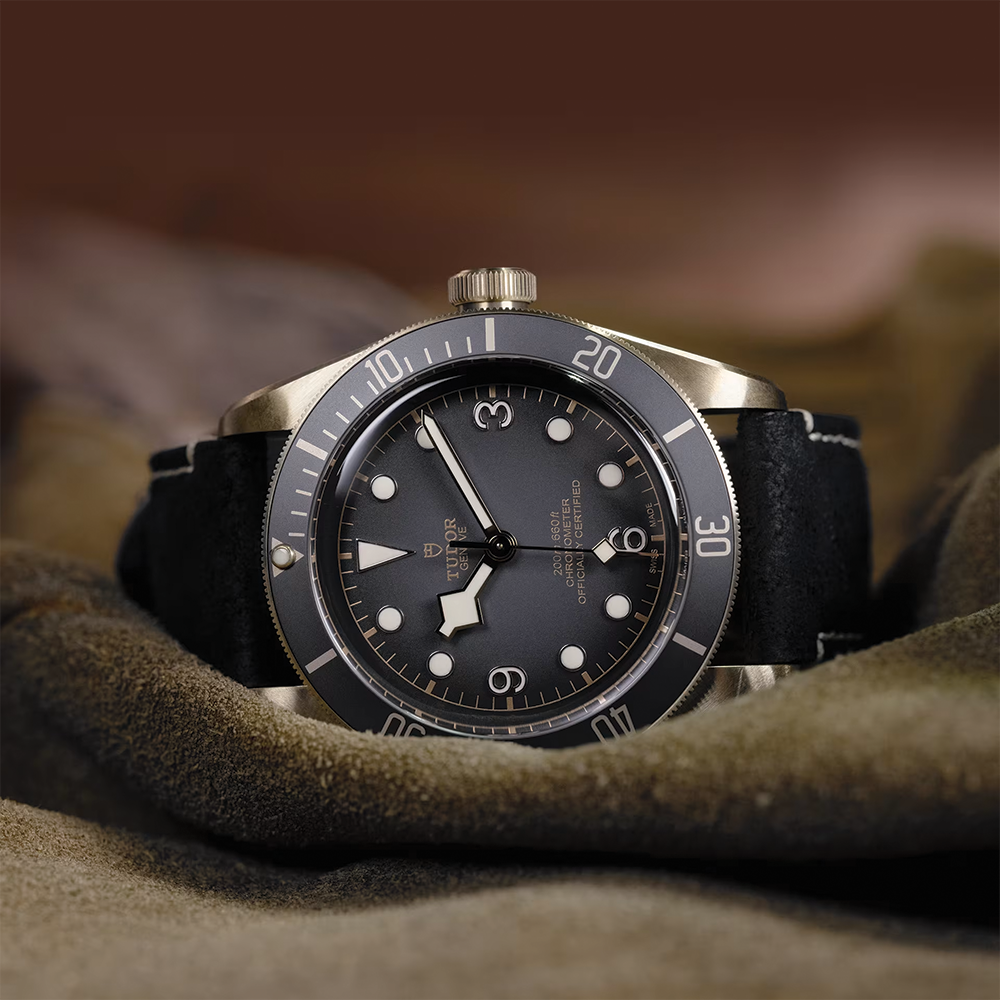 Black Bay Bronze 43mm - Slate Grey on Leather Strap