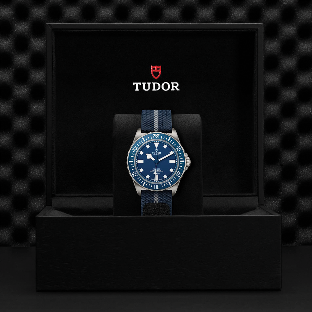 Pelagos FXD Titanium 42mm - Blue on Fabric Strap w/ Extra Rubber Strap