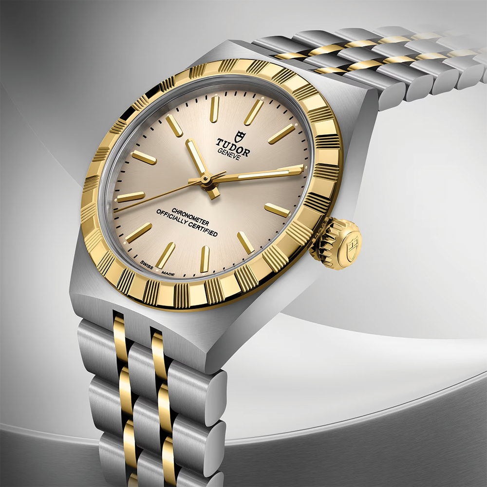 TUDOR Royal Yellow Gold Two-Tone 30mm - Ivory on Bracelet